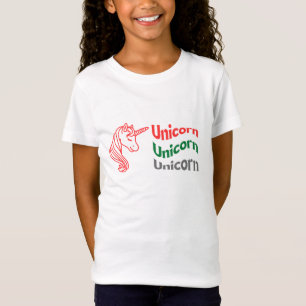 Einhornter T - Shirt für Mädchen.
