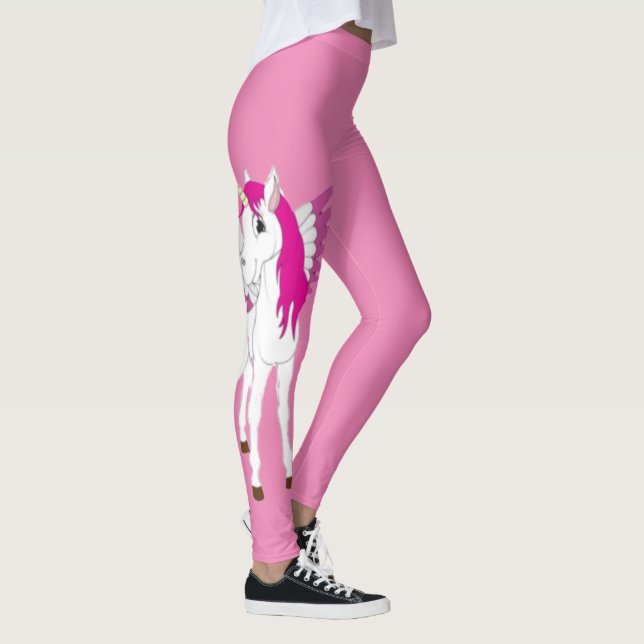 Einhorntes Party Rosa Leggings (Rechts)