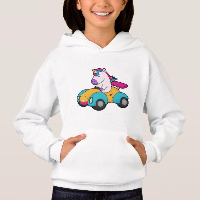 Einhornwagen Hoodie (Vorderseite)