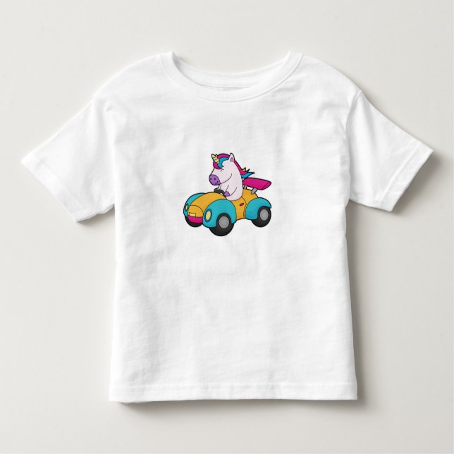 Einhornwagen Kleinkind T-shirt (Vorderseite)