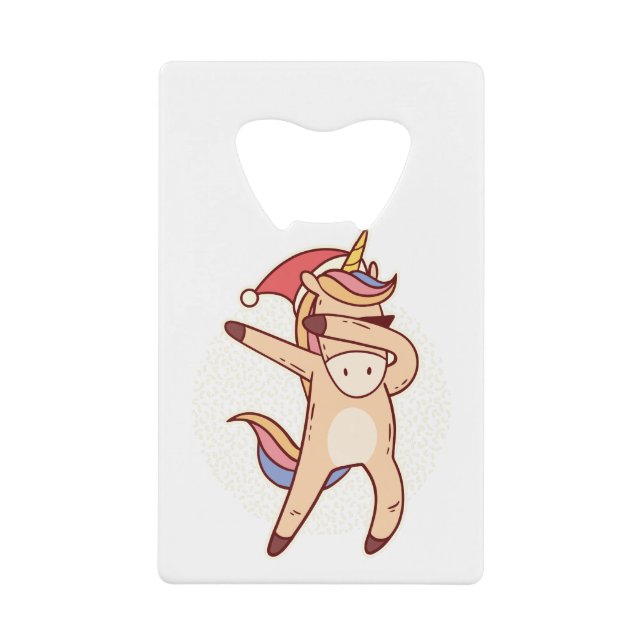 Einhornweihnachtsfeste Geldbeutel Flaschenöffner (Vorderseite)