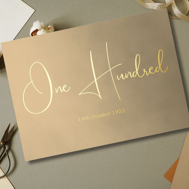 Einhundert 100. Männliche zum Geburtstag Folieneinladung (Von Creator hochgeladen)