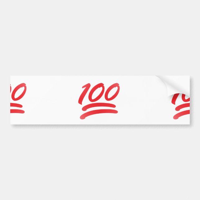 einhundert Emoji Autoaufkleber (Vorne)