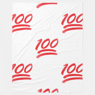 einhundert Emoji-Decke Fleecedecke