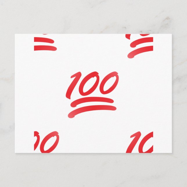 einhundert Emoji Postkarte (Vorderseite)