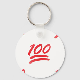 einhundert Emoji Schlüsselanhänger