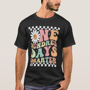 Einhundert Tage intelligenter Retro-Gänseblümchen T-Shirt