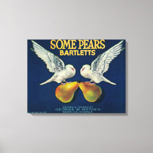 Einige Birnen-Birnenkiste LabelNapa, CA Leinwanddruck