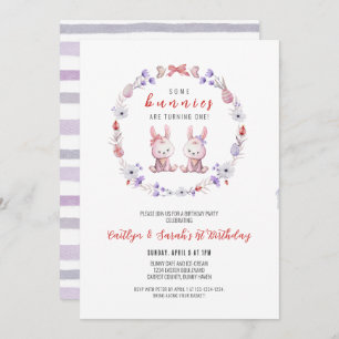 Einige Bunnies drehen eins, Zehn 1. Geburtstag Einladung