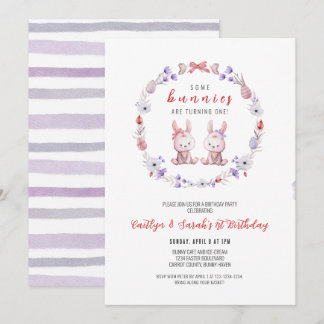 Einige Bunnies drehen eins, Zehn 1. Geburtstag Einladung