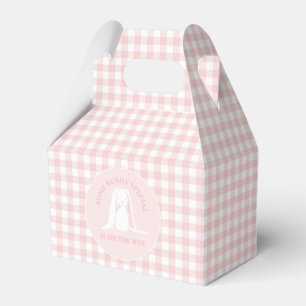 Einige Bunny Baby Dusche Pink Gingham Geschenkschachtel