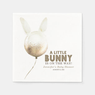 Einige Bunny Balloon Spring Baby Dusche Serviette