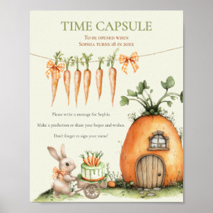 Einige Bunny Carrot 1. Geburtstag Time Kapsel Poster