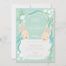 Einige Bunny hat Twins Baby Dusche Einladung