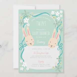 Einige Bunny hat Twins Baby Dusche Einladung