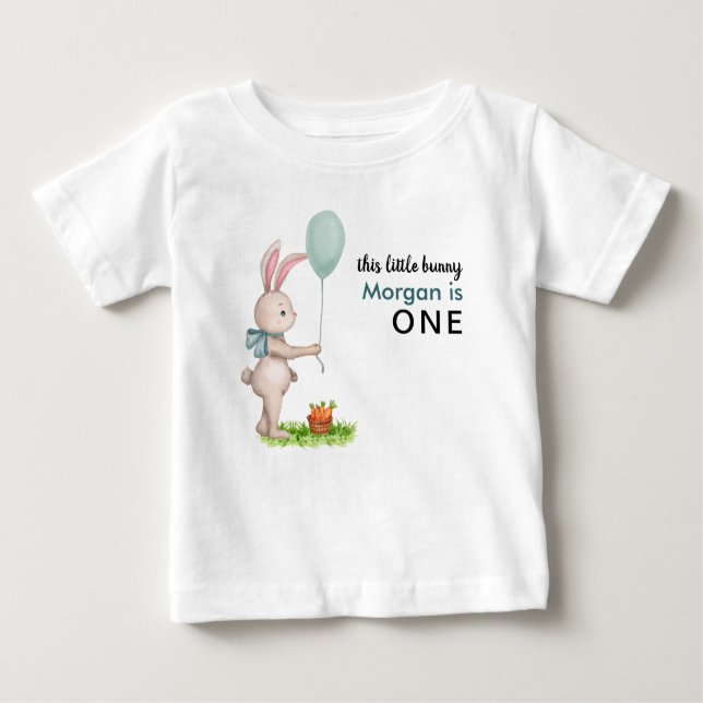 Einige Bunny ist One Niedlich Rabbit Balloon 1. Ge Baby T-shirt (Vorderseite)