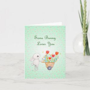 Einige Bunny Lover Sie Niedlich Bunny Rabbit Liebe Karte