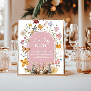 Einige Bunny Oaster sagen nicht Baby Dusche Schild