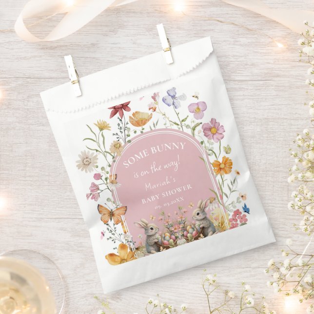 Einige Bunny Oaster Wildblume Kinderdusche Geschenktütchen (Ausgeschnitten)