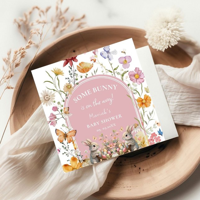 Einige Bunny Oaster Wildblume Kinderdusche Serviette (Von Creator hochgeladen)