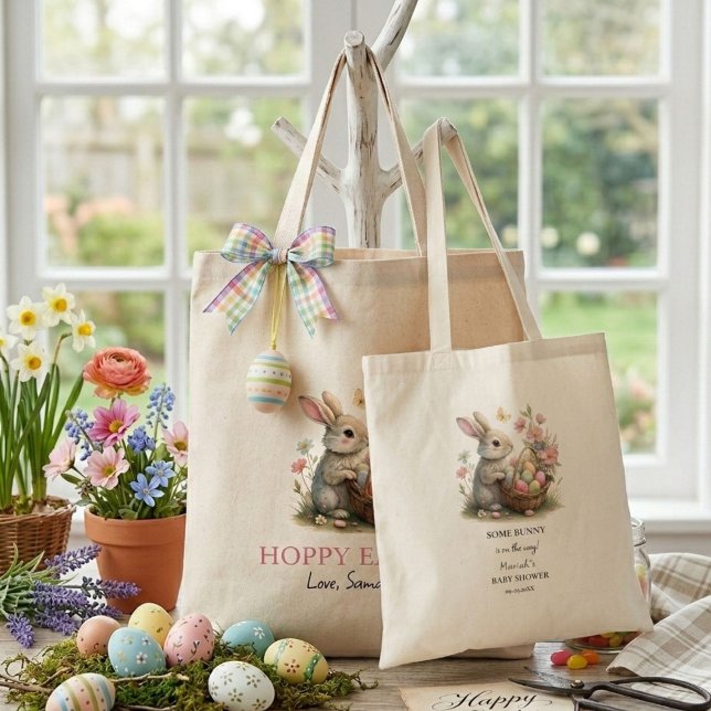 Einige Bunny Oaster Wildblume Kinderdusche Tragetasche (Von Creator hochgeladen)