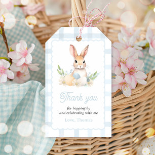 Einige Bunny Pastel Spring Blue Bunny Birthday Gev Geschenkanhänger