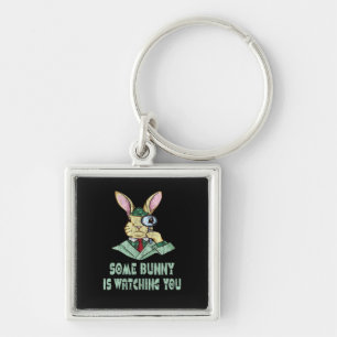 Einige Bunny sieht dir Ostersonne zu Schlüsselanhänger