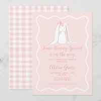 Einige Bunny Special Pink Gingham Baby Dusche