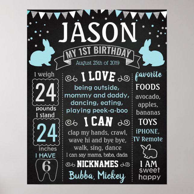 Einige Bunny verwandeln einen OsterGeburtstag Poster (Vorne)