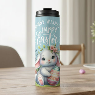 Einige Bunny wünscht Ihnen ein glückliches Ostern  Thermosbecher