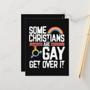 Einige Christen sind schwul, akzeptiert es Feiertagspostkarte