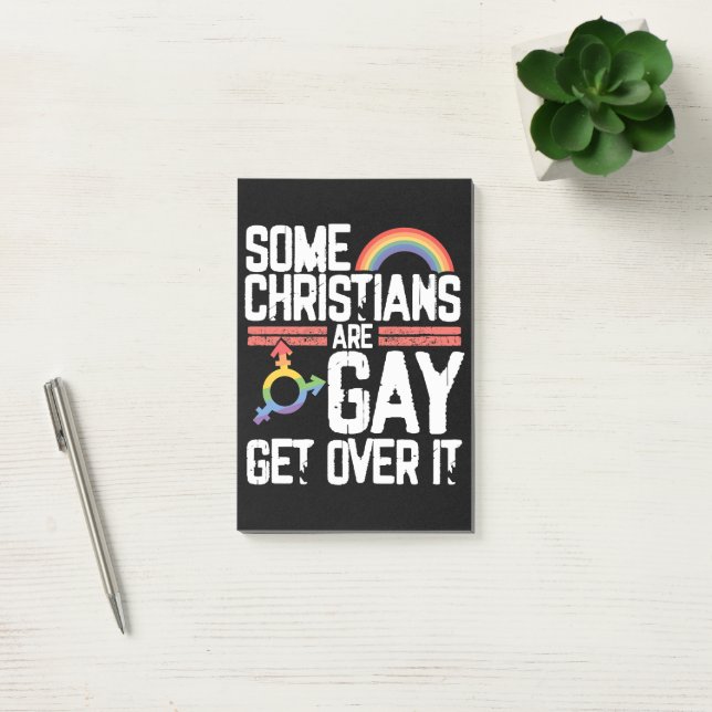 Einige Christen sind schwul, akzeptiert es Post-it Klebezettel (Büro)