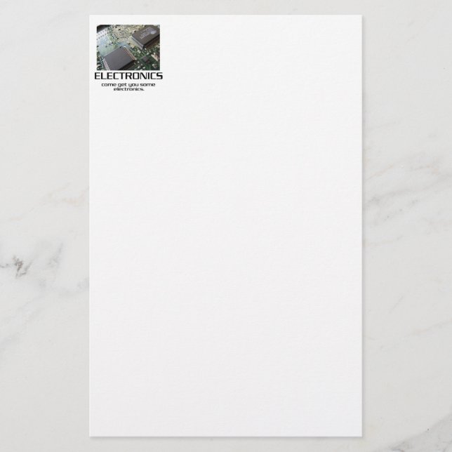Einige Elektronik. Briefpapier (Vorderseite)