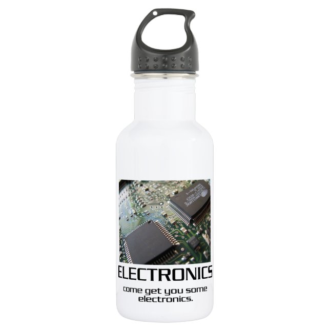 Einige Elektronik. Trinkflasche (Vorderseite)