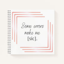 Einige Fehler Chic Square Notebook