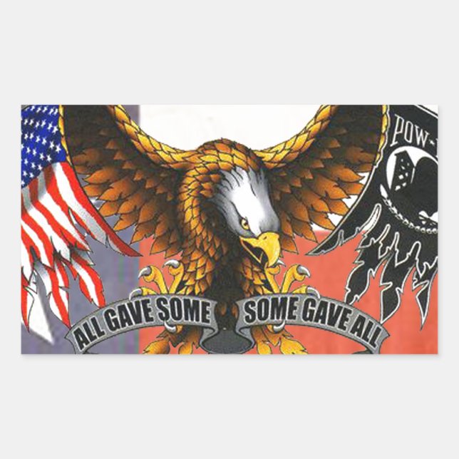 Einige gaben alles rechteckiger aufkleber (Vorderseite)