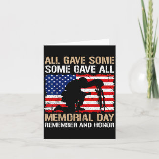 Einige gaben Memorial Day Erinnern Ehre USA Gefall Karte