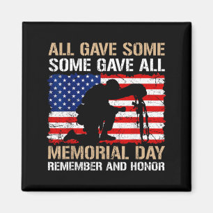 Einige gaben Memorial Day Erinnern Ehre USA Gefall Magnet