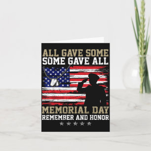 Einige gaben Salute Veteran Memorial Day Distresse Karte