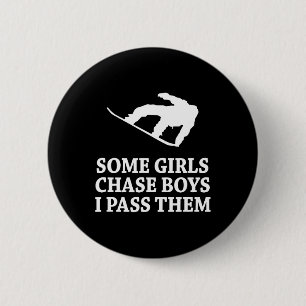 Einige Girls Jungs, die ich mit Snowboarden Button