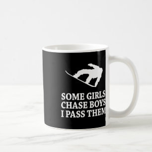 Einige Girls Jungs, die ich mit Snowboarden Kaffeetasse