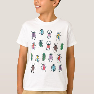 Einige glückliche bunte Insekten für den Jungen T-Shirt