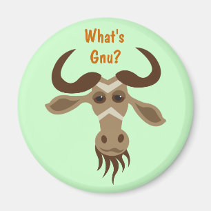 Einige Gnu Stuff_Gary Gnu_Was ist Gnu? Magnet