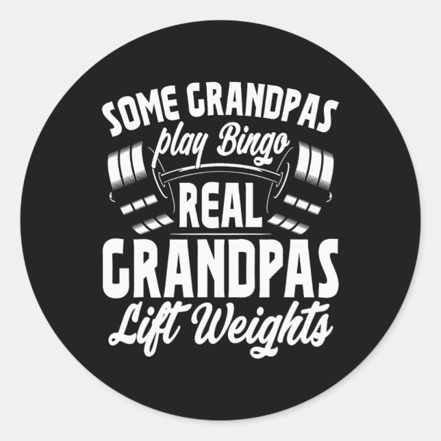 Einige Grandpas spielen Bingo Real Grandpas Lift G Runder Aufkleber (Vorderseite)