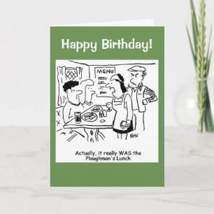 Einige haben das Plowman-Mittagessen gegessen Karte