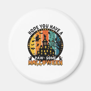 Einige Halloween Spukhaus Hexe Schwarze Katzen_ Magnet