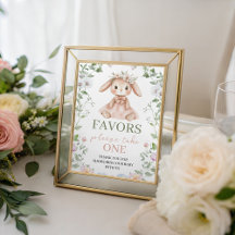 Einige Hasen-Baby-Shower-Mitgebsel-Tischschild