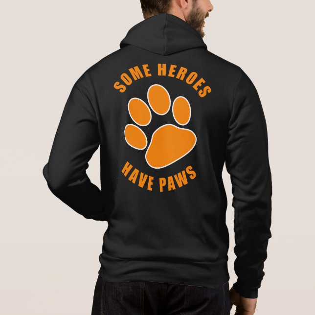Einige Helden haben Paws: Service Search & Rescue  Hoodie (Rückseite)
