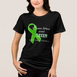 Einige Helden tragen Grün – Nierenerkrankung-Bewus Tri-Blend Shirt