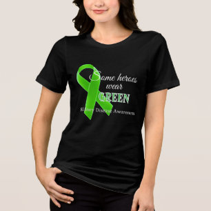 Einige Helden tragen Grün – Nierenerkrankung-Bewus Tri-Blend Shirt